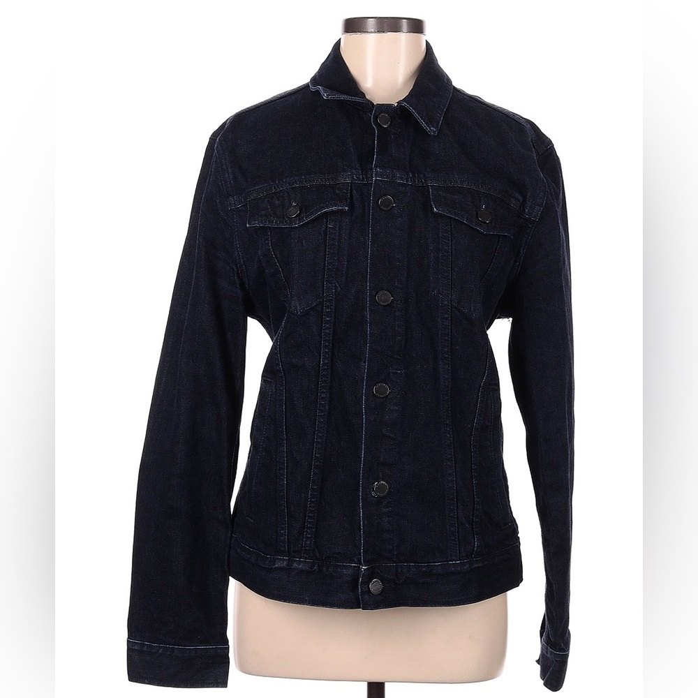 Banana Republic Dark Blue Denim Womens Jacket, Size Large